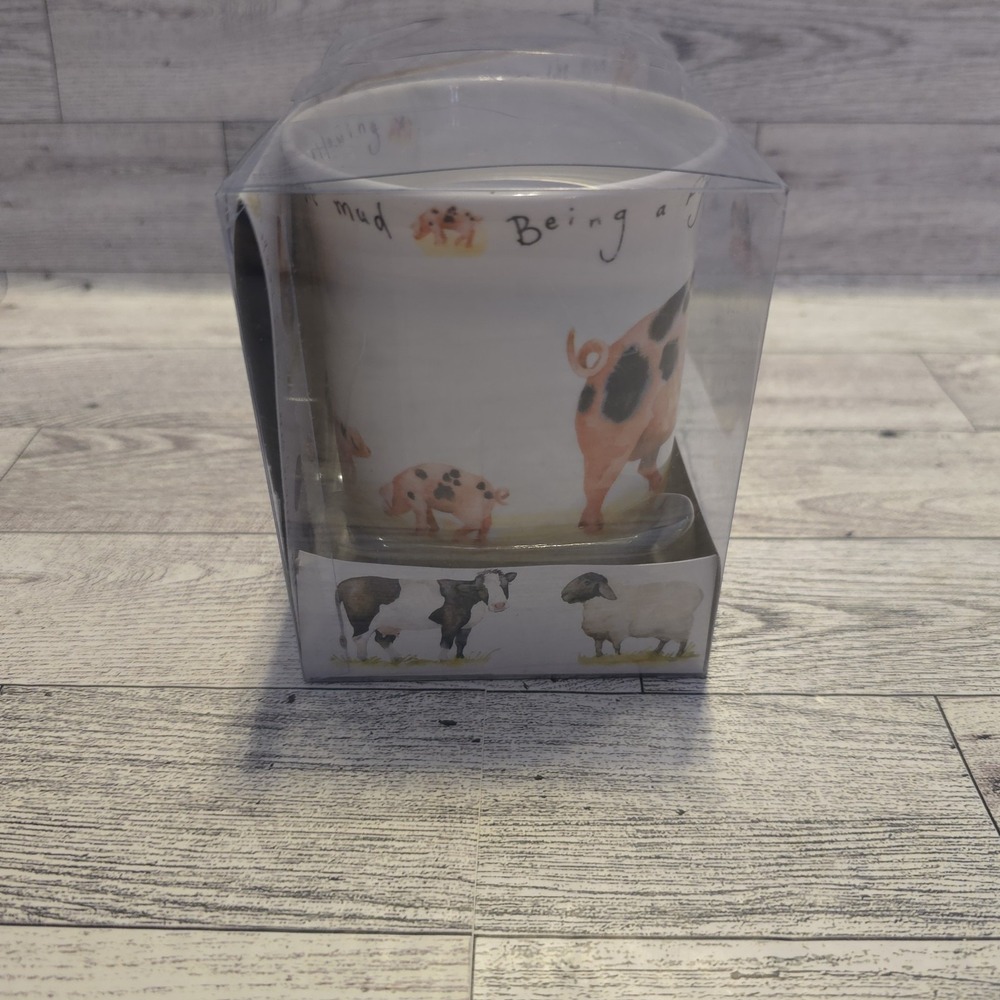 Kent Pottery "Wallowing In The Mud Being a Pigs Just So Good" Porcelain Mug Cup - Picture 2 of 4